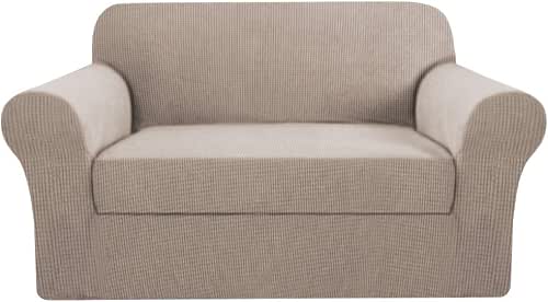 H.VERSAILTEX 2 Pieces Loveseat Covers Fit Lovesat Width Up to