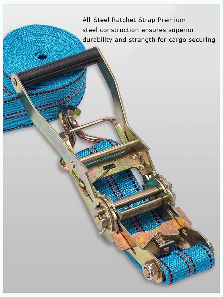 2 Unidades De Correas Tensoras con Carraca Y Gancho Cinchas De Sujeción De Carga Correas De Sujección 3000kg Correa De Amarre con Trinquete Trinquete para Carga Moto