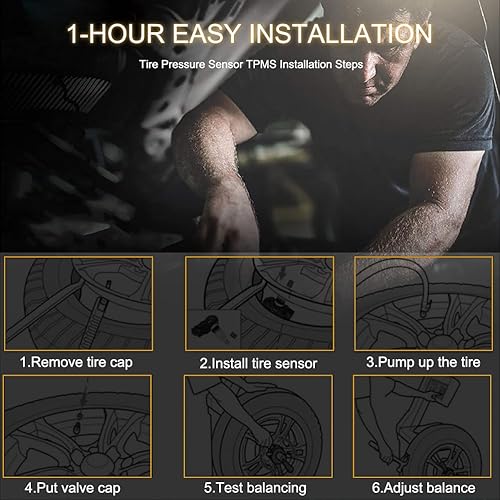 Miniatura 6 de ROADFAR Sensor TPMS 433MHz Sensor de presión de neumáticos para Audi y Porsche y para Volkswagen Series reemplaza 5Q0907275B