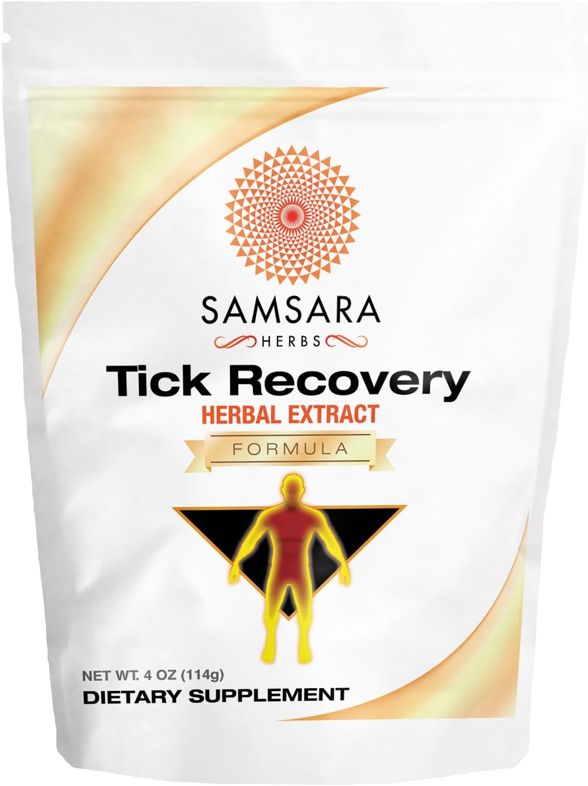 Samsara Herbs Tick Recovery Herbal Powder Formula (4oz/114g) - Japanese Knotweed, Cat's Claw, SIDA Acuda, Houttuynia Cordata, Stevia