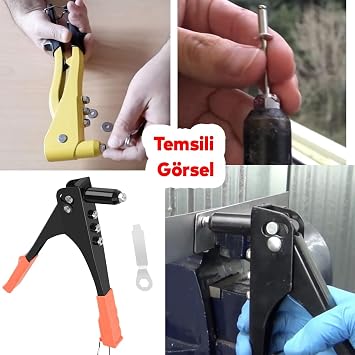 Orret Home 24cm Professional Pop Rivet Gun – Steel Body Hand Held Rivet Machine, Durable and Ergonomic Rivet Tool, Suitable for Metal, Plastic and Leather
