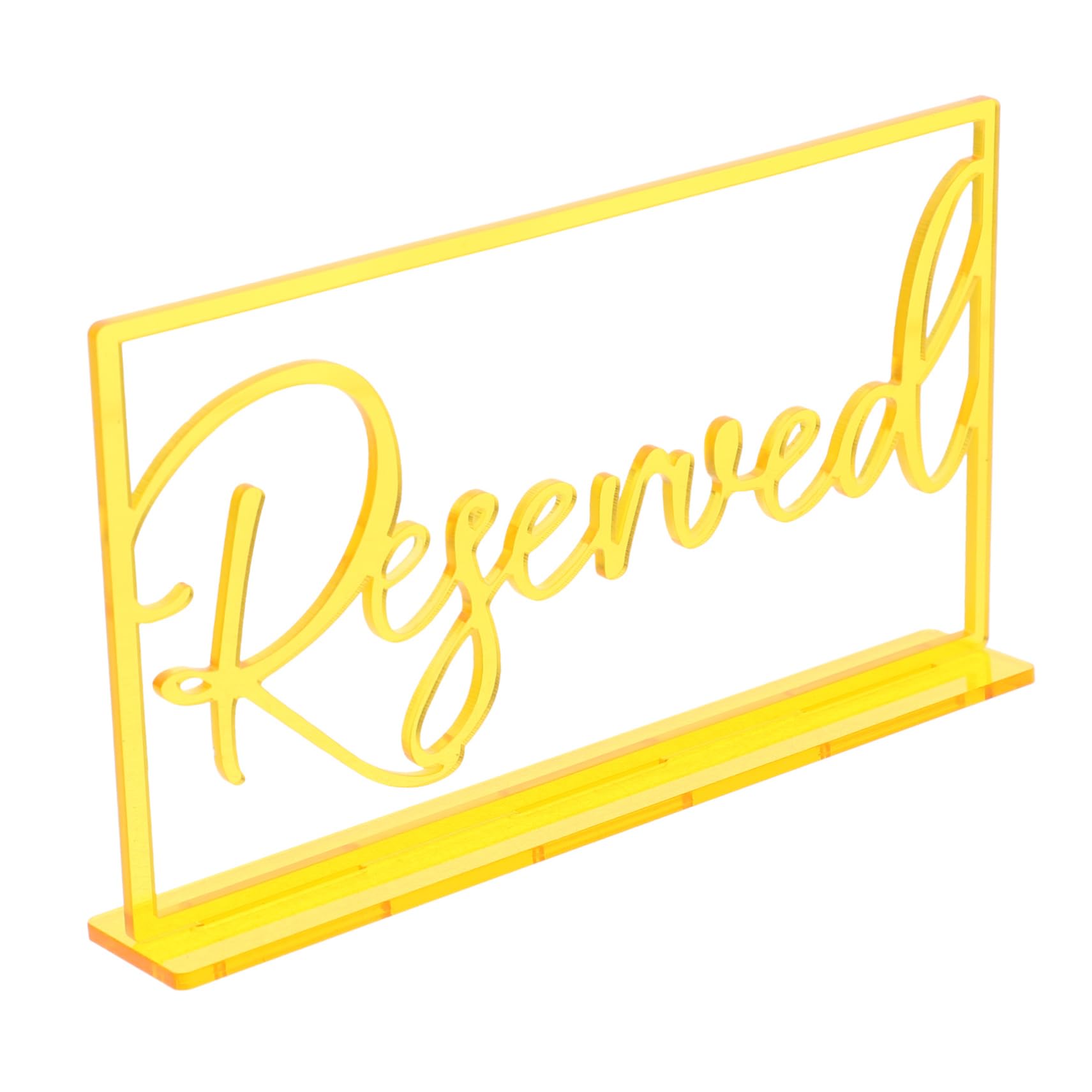 HOMSFOU Reserved Table Sign Elegant Acrylic Reserved Plate for Weddings Restaurants and Business Events Sophisticated Wedding Table Decor Easy Setup for Seamless Guest Experience