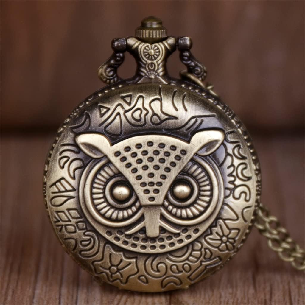 SJYDQ Vintage Quartz Pocket Watch Pendant Necklace Chain Vintage Watch Event Clock Pendant Watch : Clothing, Shoes & Jewelry