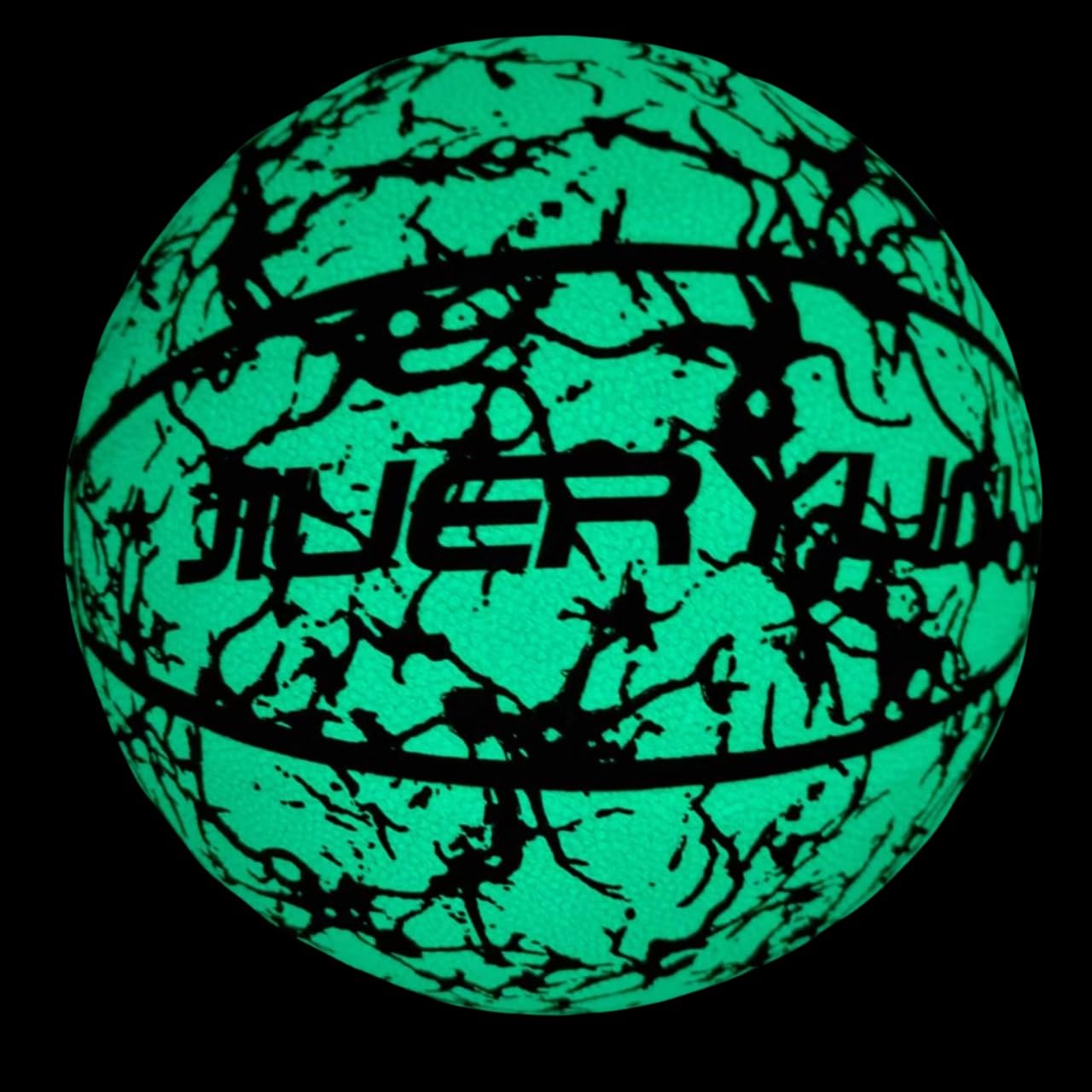 JIUERYUN Luminous Reflective Basketball Lightning Pattern, 3 States of Basketball,Gift for a Friend, Communion Gifts for Boys, Official Standard Size 7