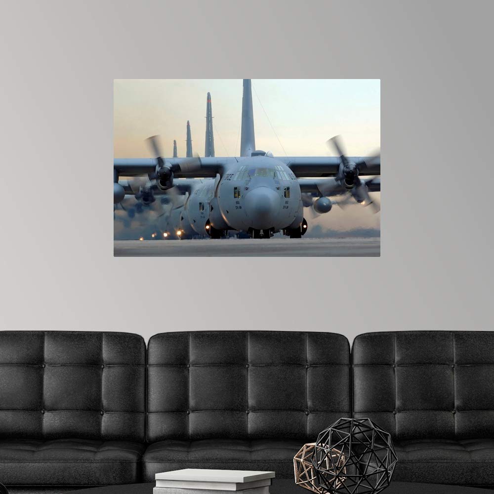 Amazon.com: GREATBIGCANVAS C130 Hercules Aircraft Taxi Out for a
