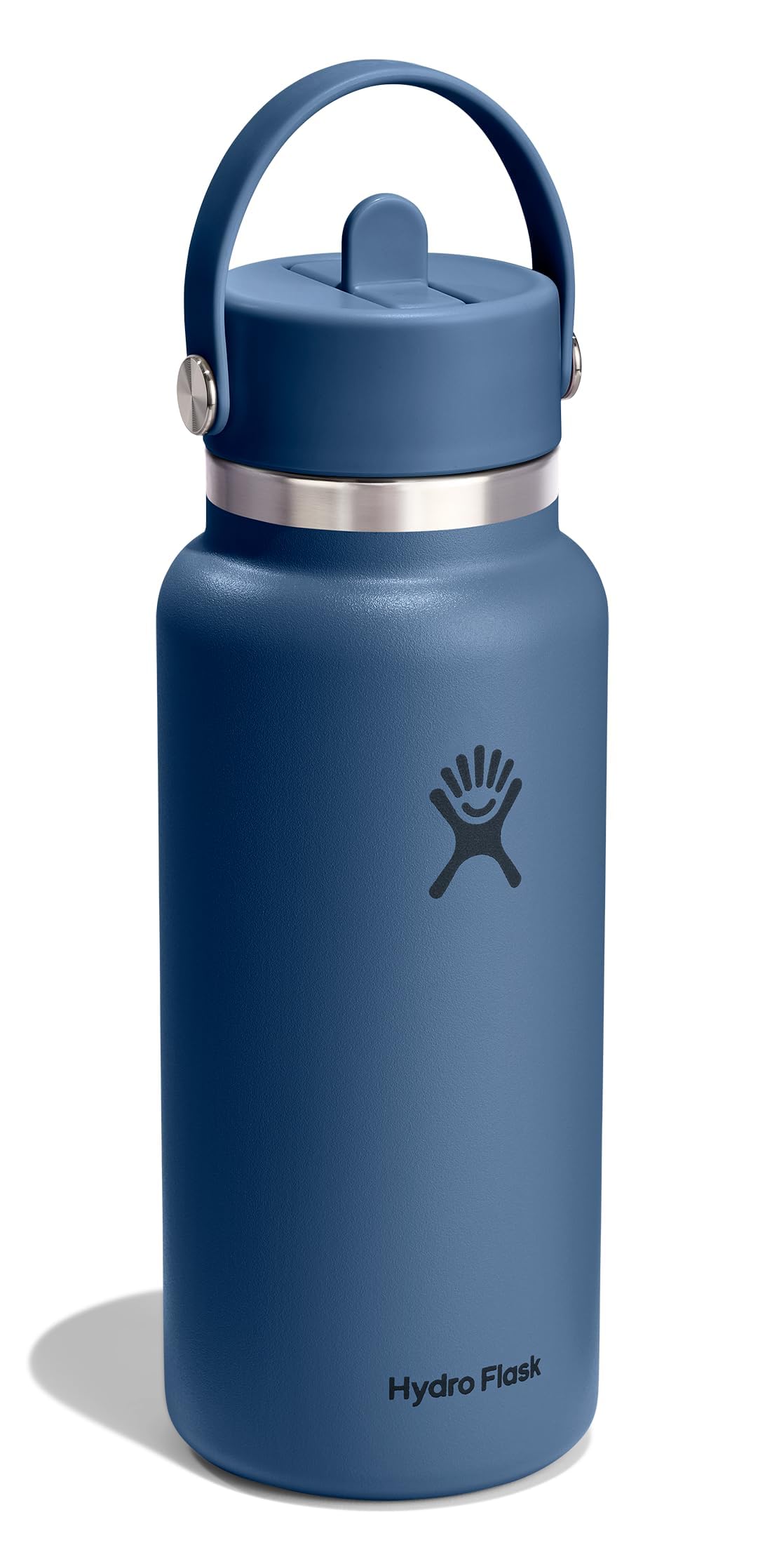 Hydro Flask Szeroki zakrętka ze słomką 946 ml – stal nierdzewna, szczelna słomka, nadaje się do mycia w zmywarce, izolowana na zimno przez 24 godziny, szeroki otwór, przyjazny dla kostek lodu