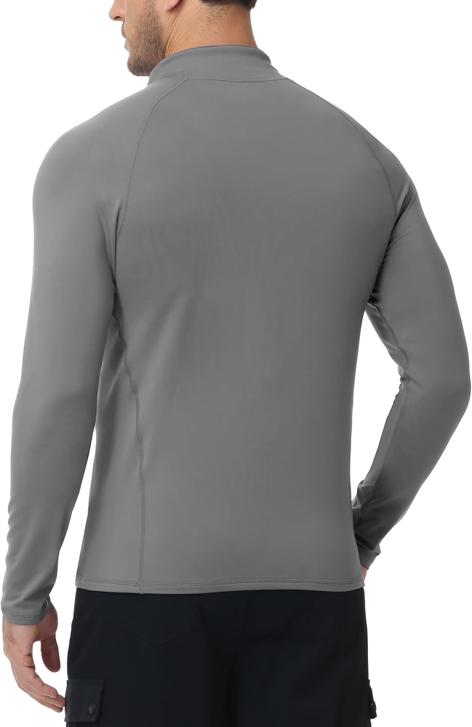 Roadbox Men's Quarter Zip Thermal Pullover, Fleece Lined Athletic Golf Sweatshirt, Long Sleeve Winter Running Workout Shirts - Image 2