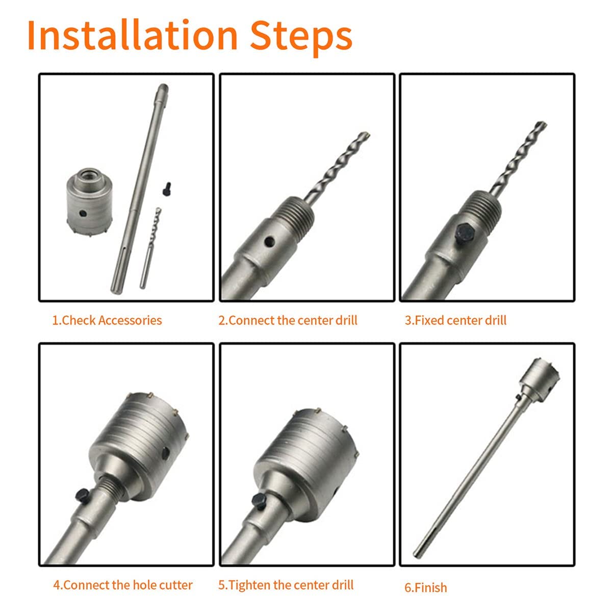 Piła do betonu Meccion z adapterem SDS Plus 110 mm, do betonu cementowego (110 mm+110mm SDS Plus adapter)