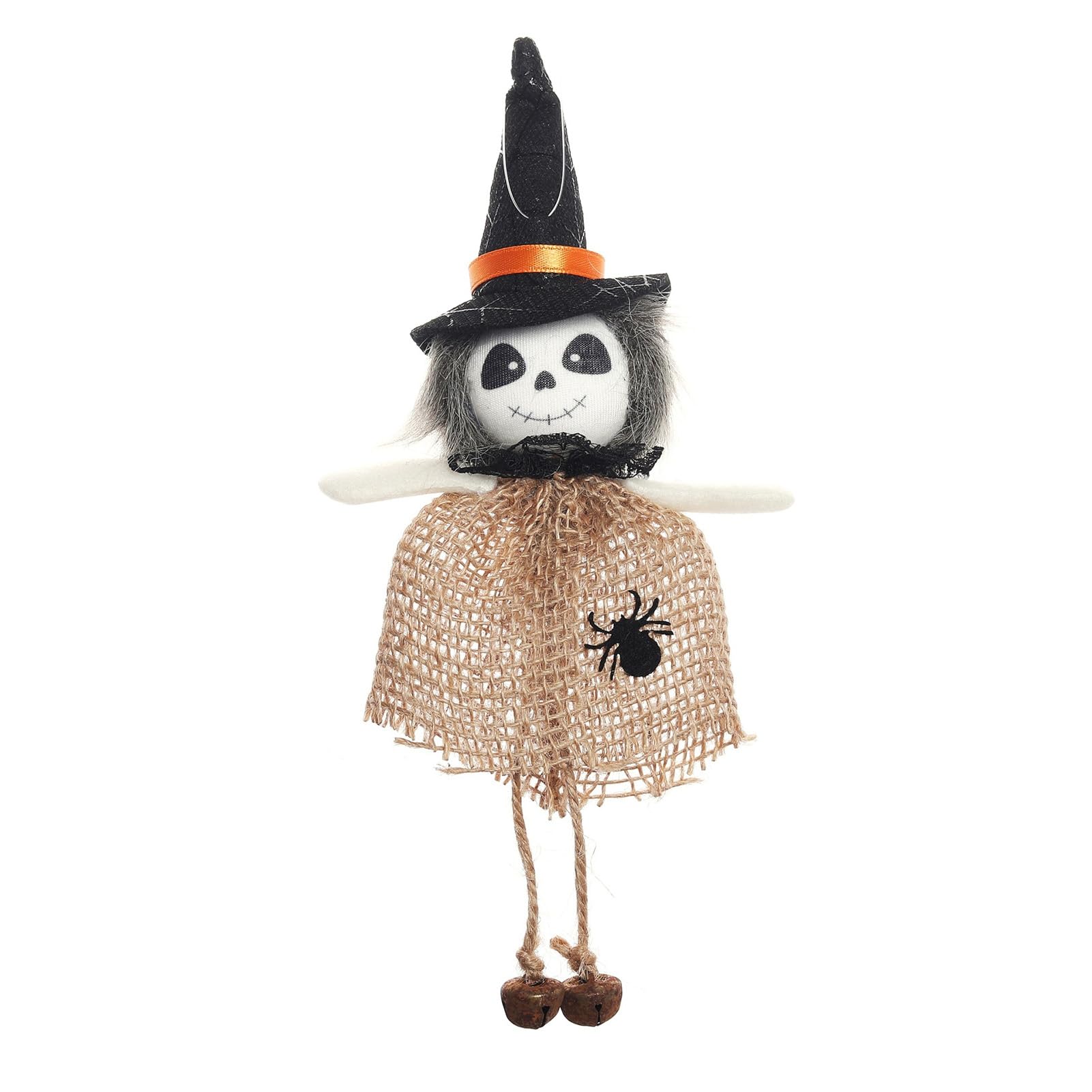 anwhriet Halloween Hanging Decoration, Spooky Pumpkin Ghost, Witch, Black Cat Doll Ornament, Burlap Skirt Indoor Outdoor Party Haunted House 2