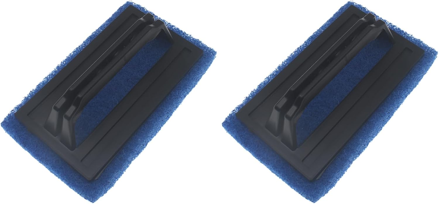 LBTODH 2 PCS Screen Print Scrub Brush Blue Screen Printing Cleaner with Handle for Screen Printing Projects
