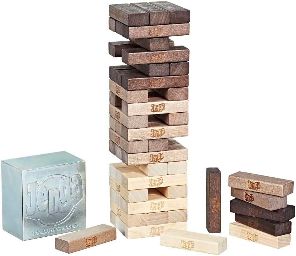 Jenga Game: Rustic Series Edition - Amazon Exclusive