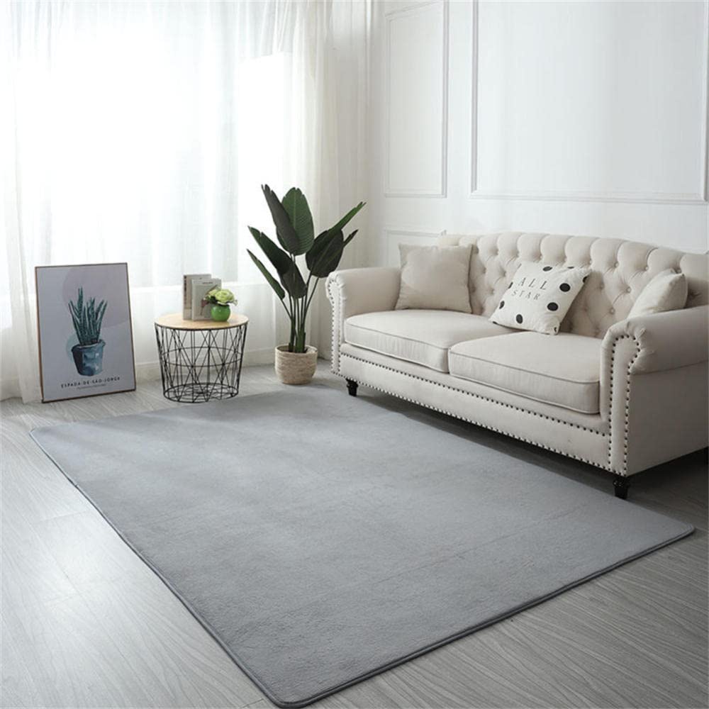 Tapis salon moderne turquoise grand format poil court LUNEZY