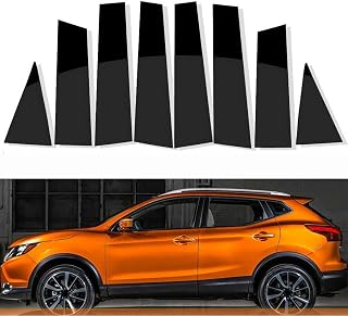8Pcs Pillar Posts Door Window Trim Cover for Nissan Rogue 2014 2015 2016 2017 2018 2019 2020 Piano Black