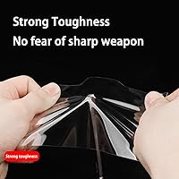 Vista 2 de Storystore Protector universal para borde de puerta de automóvil, 1.2 pulgadas x 33 pies, transparente, acrílico, impermeable, a prueba de arañazos