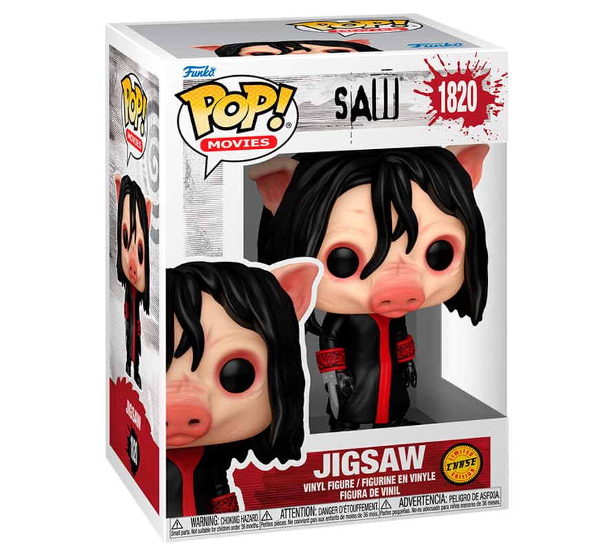 Funko Pop! Movies Jigsaw | Saw Chase | Ekskluzywna i limitowana edycja Chase | Kolekcjonerska Figurka Winylowa Horror | FS