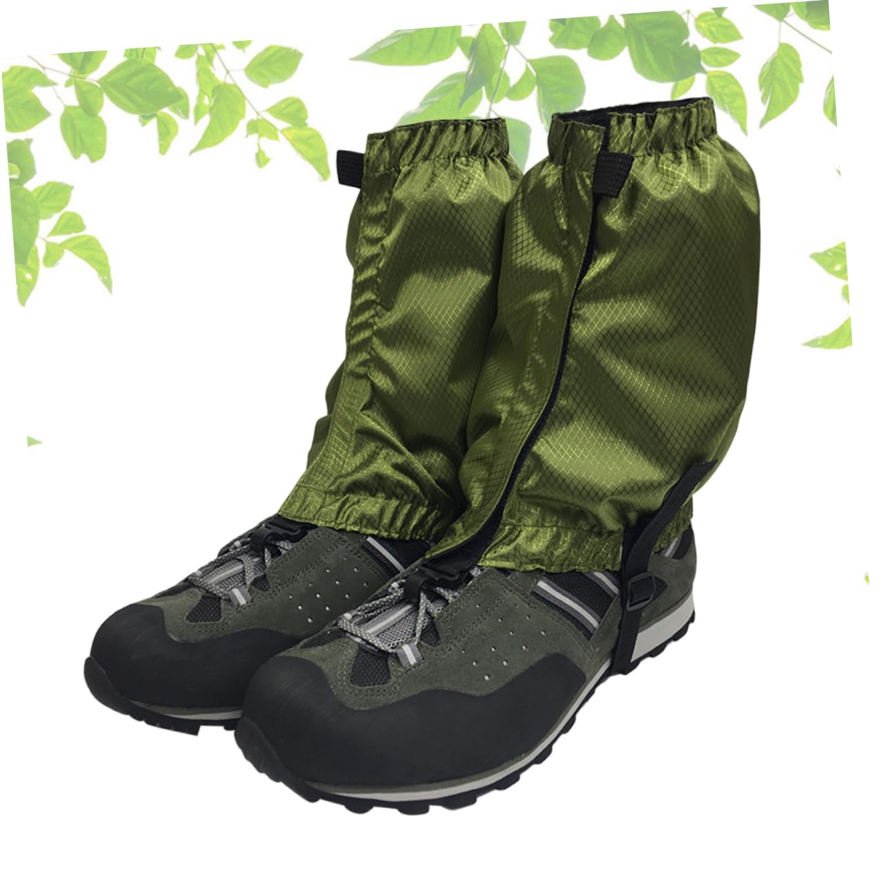 Happyyami 3 Paires Guêtre pour La Randonnée en Plein Air Bottes De Neige Guêtres De Neige Guêtres Anti-déchirure Aux Chevilles Guêtres De Marche Guêtres De Bottes d'escalade Green