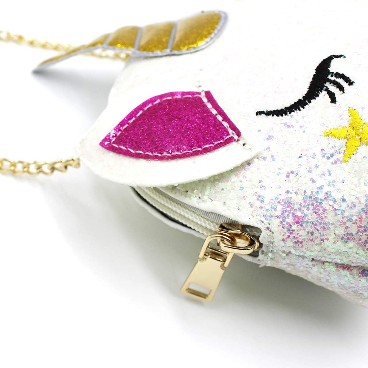 Little Girls Glitter Sequin Crossbody Purses Small Unicorn Handbag Messenger Shoulder Bag Gifts for Toddlers - Image 6
