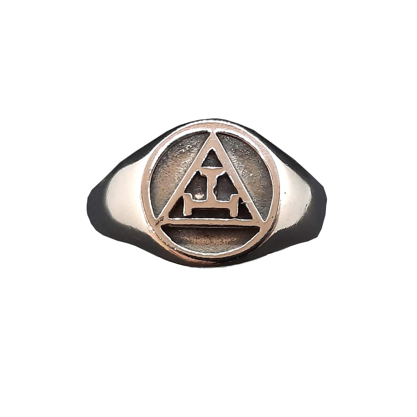 Anillo de Plata De Ley Masones Arco Real Sólido Marcado 925 R002155