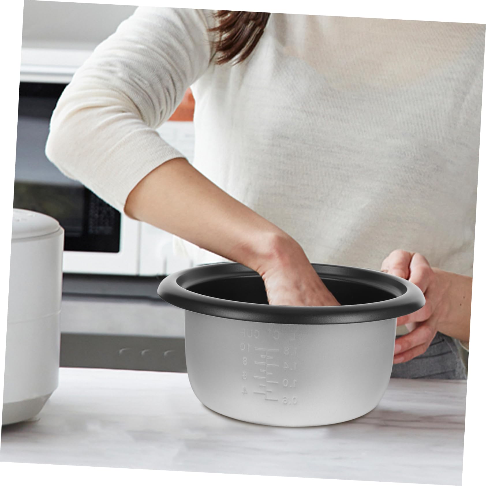 MAGICLULU Pentola Antiaderente Per Cuociriso Da 4l Pentola Sostitutiva in Di Alluminio Resistente e Facile Da Usare Accessorio Per Cucinare Per Uso