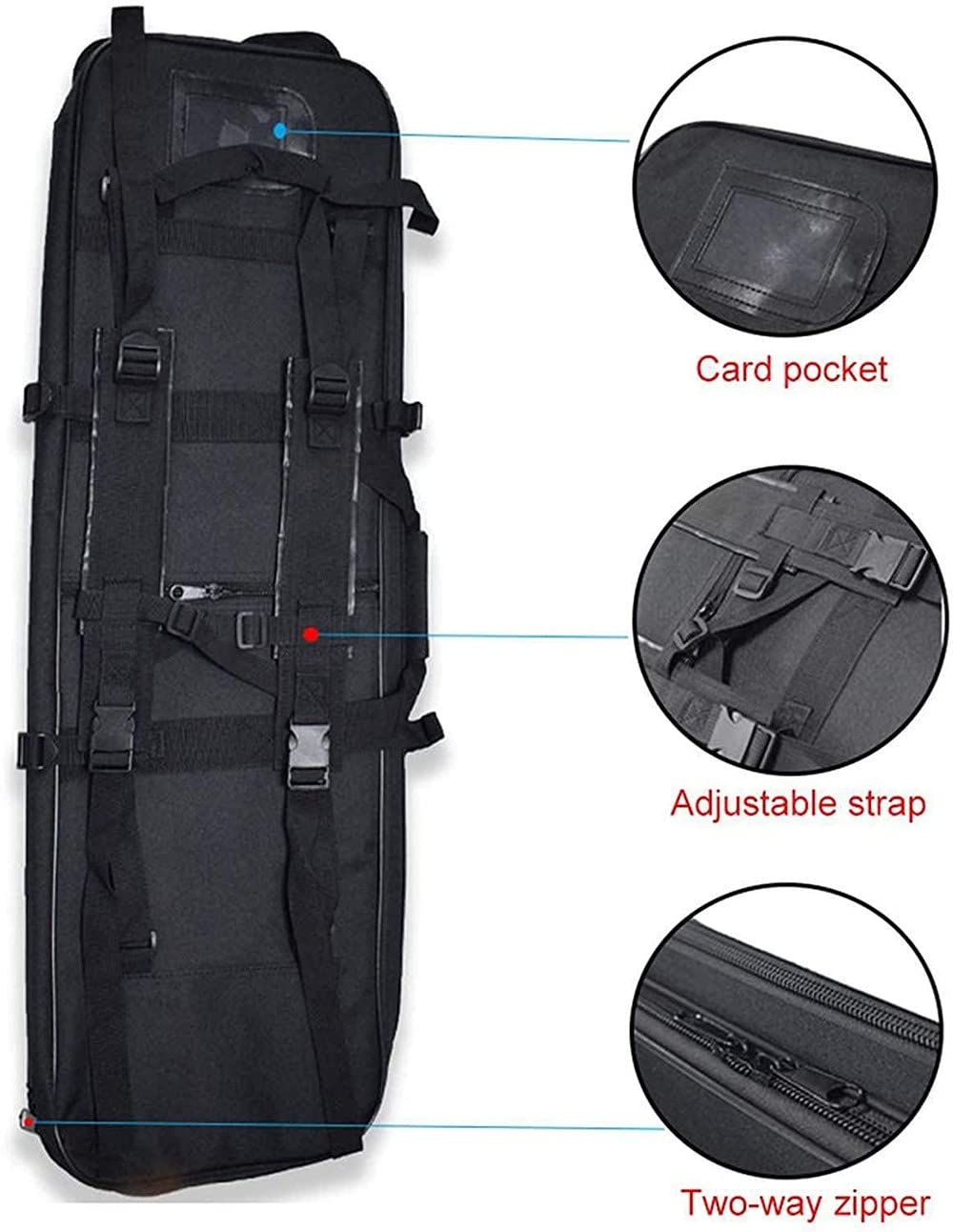 Bolsa Doble Larga para Rifle Protección De Armas De Fuego Bolsa para Transporte De Armas Plegable Impermeable para Carabina,Almacenar o Transportar Rifles Individuales