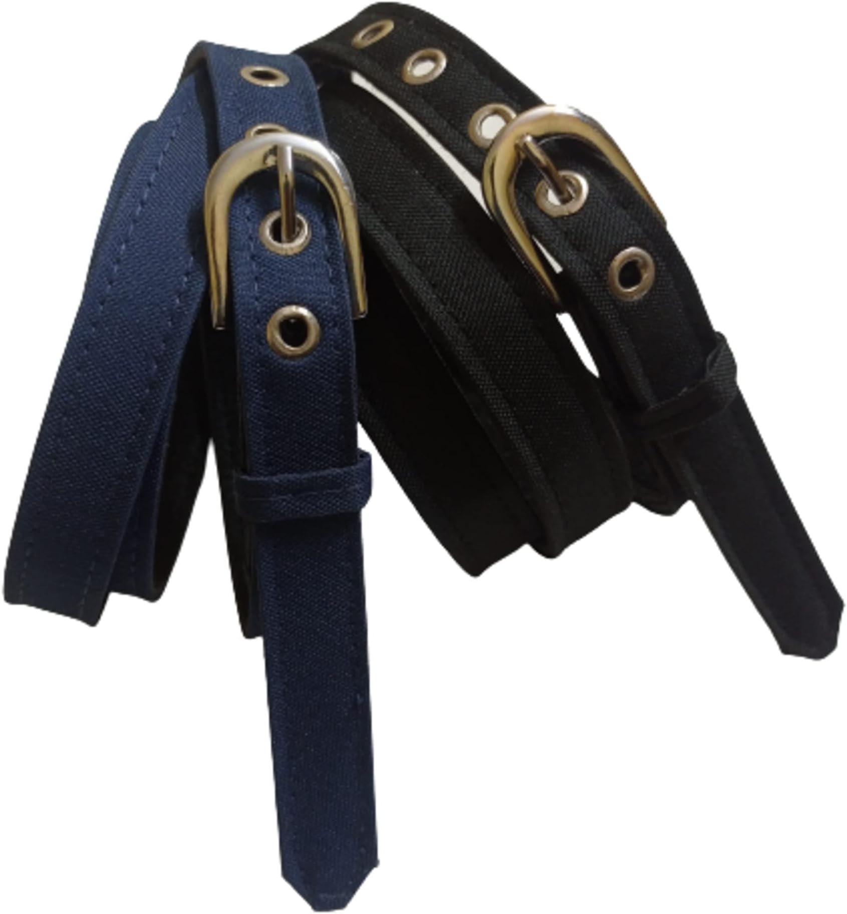 Justin dustin Women's Plus Size Belt Combo, Navy Blue and Black, 54 Inch Length, 0.75 Inch Width, Denim Fabric, 4XL