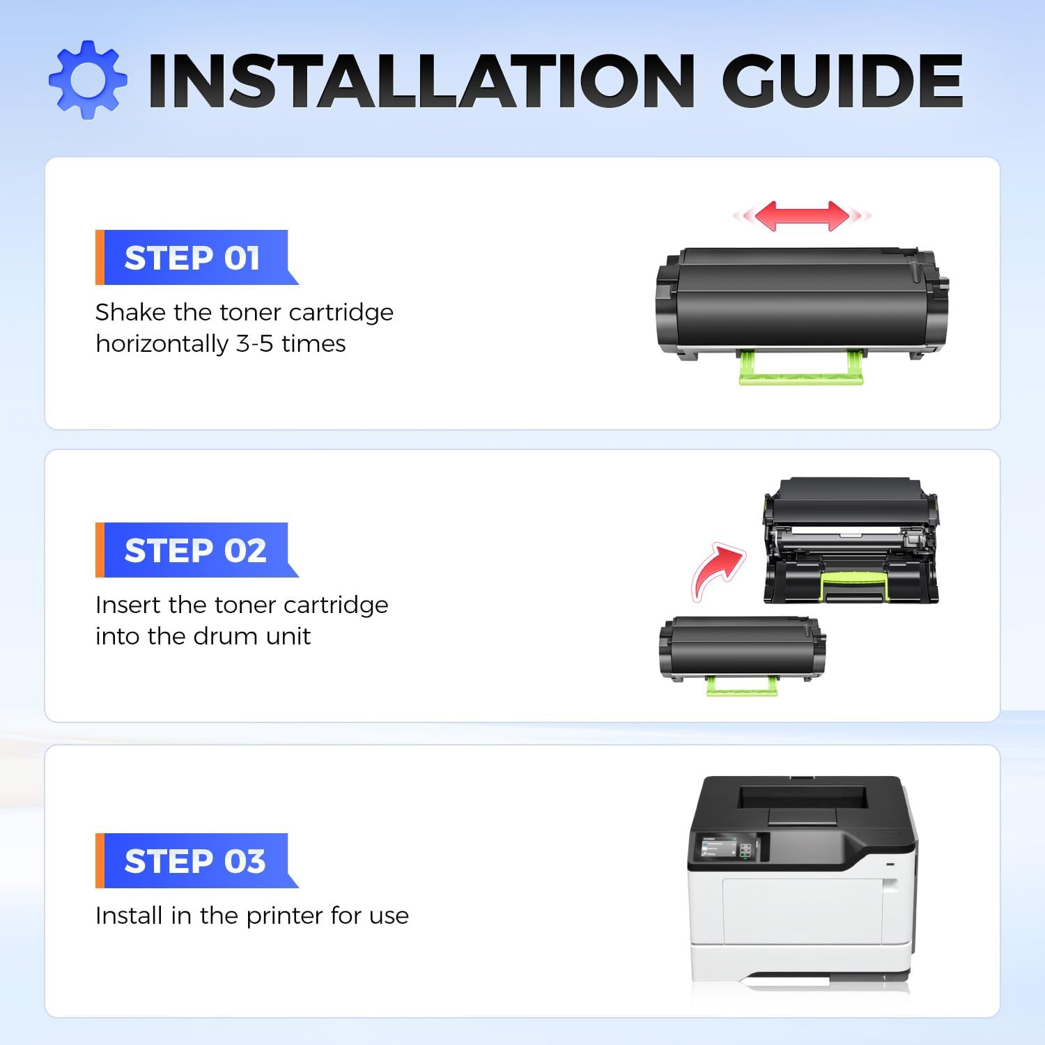 66S1000 Black Toner Cartridge 1-Pack Replacement for Lexmark 66S1000 66S1H00 Toner Compatible with Lexmark MS531 MS631 MS632 MX532 MX632 MS531dw MS631dw MS632dwe MX532adwe MX632adwe Laser Printer Ink