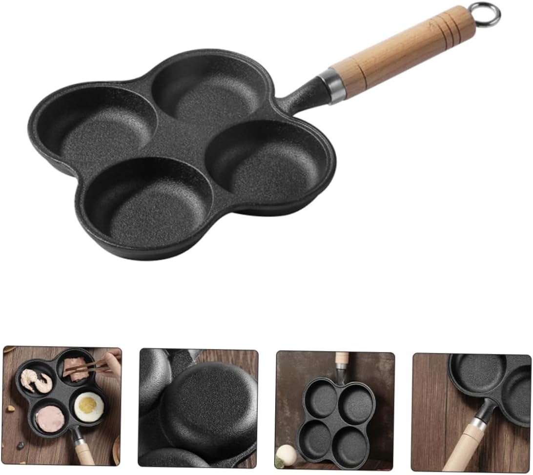 Cabilock Egg Frying Pan Non-stick Omelette Pot Aebleskiver Pan Ergonomic Design