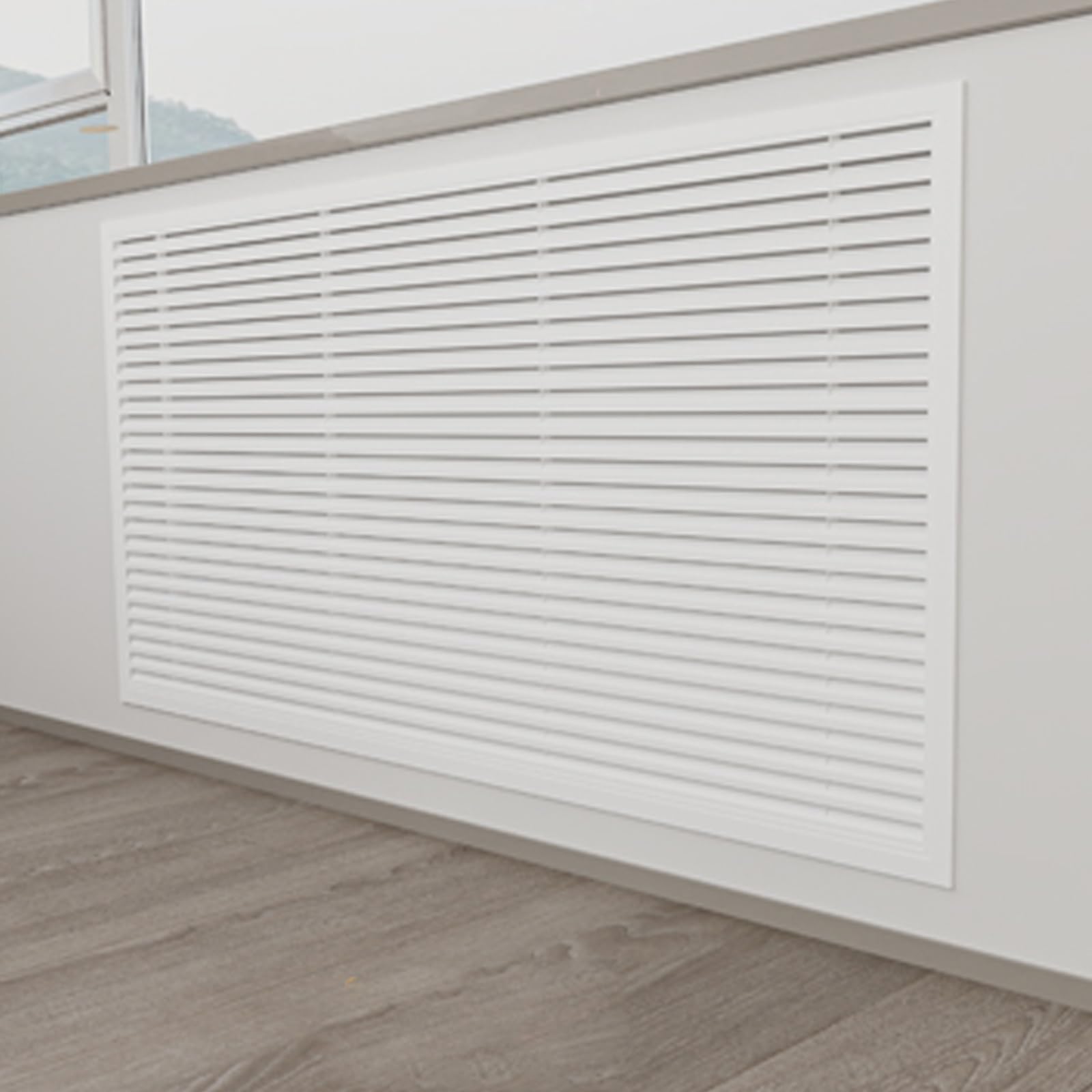 Étagère pour radiateur blanc en aluminium 60x150 cm pour la décoration moderne du salon