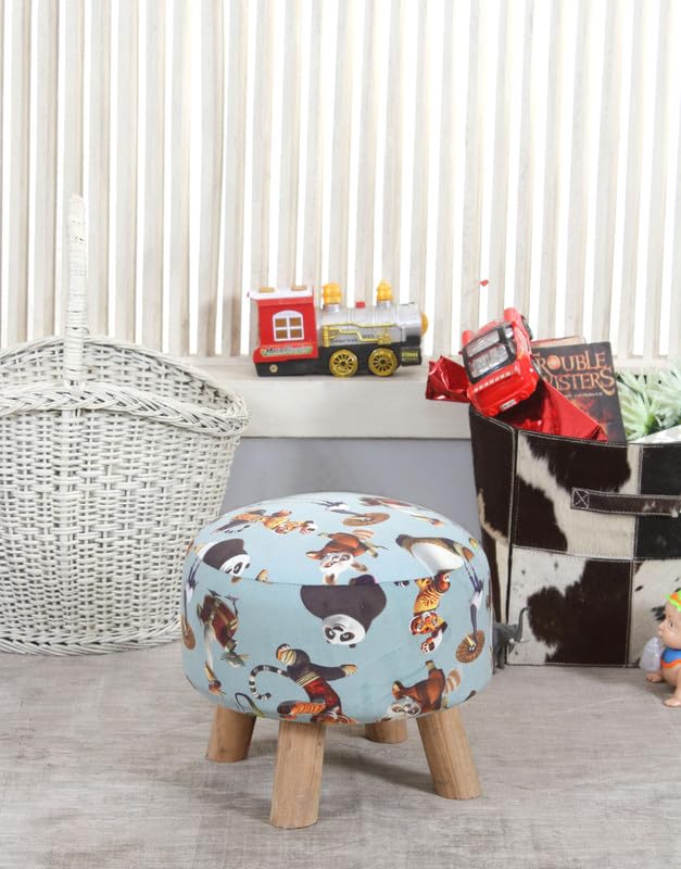 ShadowKart Ottoman Kids pouffe Stool for Small Baby Chair Study Stool for Kids Playing Products for Little Baby Dining Chair stools for Feeding Kids Cartoon Bedroom Chair,14x14x11 Inch, Single Stool-image-26