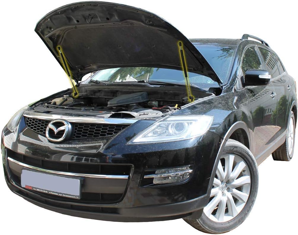 Front Hood Bonnet Shock Absorber Strut Lift Damper x2 pc Installation Rod Kit Fit Mazda CX-9 I 2006-2016 CX9