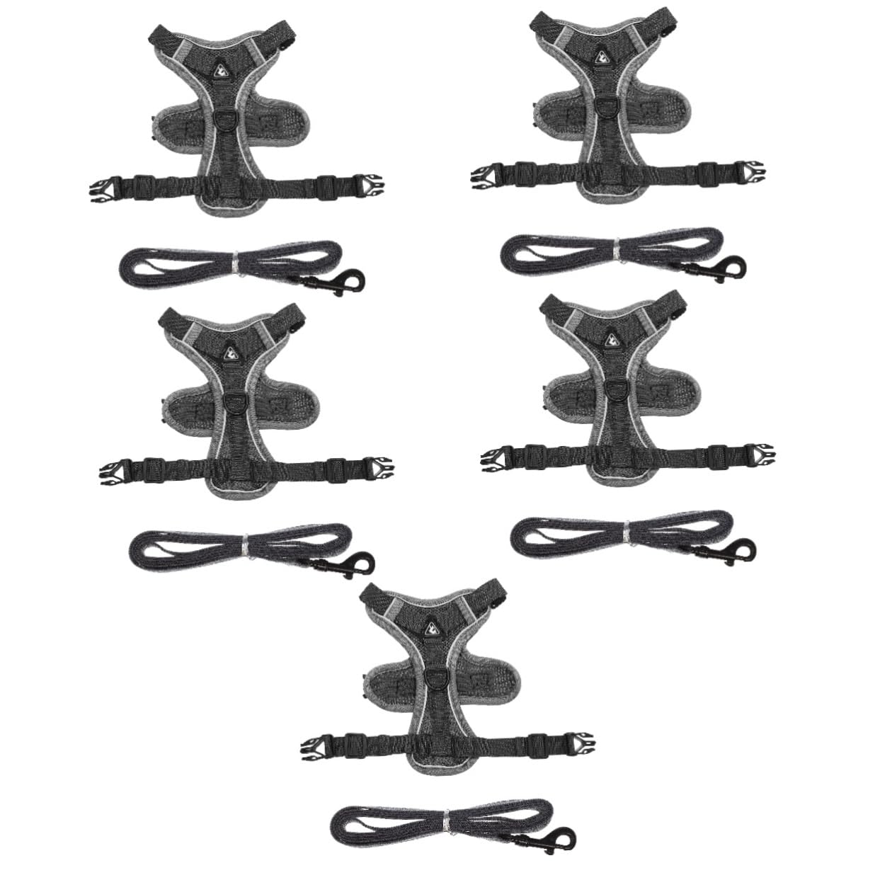 Sosoport 5stücke Hundegeschirr Für Katzen Und Hunde Verstellbare Reflektierende Hundeweste Mit Leine Bequem Atmungsaktiv Für Outdoor-aktivitäten