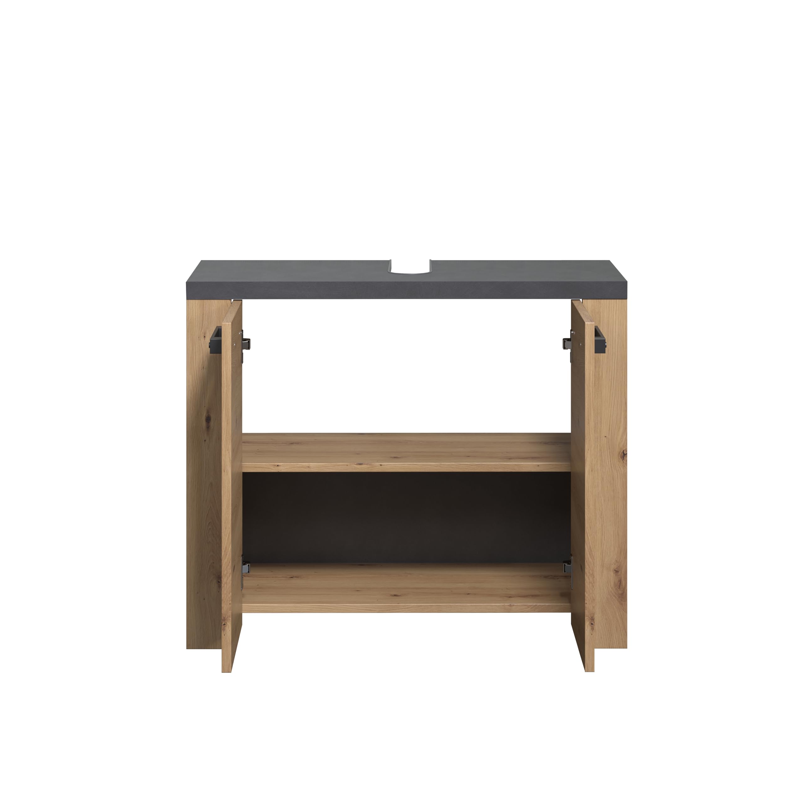 trendteam smart living - Meuble sous-Vasque - Salle de Bain - Suivre - Dimensions d'assemblage (LxHxP) 79 x 67 x 35 cm - Couleur chêne Artisanal avec matière - 2228301E2