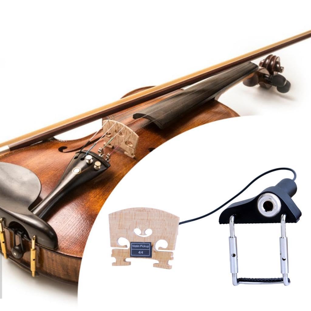 rockible Violinen-Tonabnehmer, Kontaktmikrofon-Tonabnehmer CV-13, Violinensteg, Instant Authentic für Akustikgitarre
