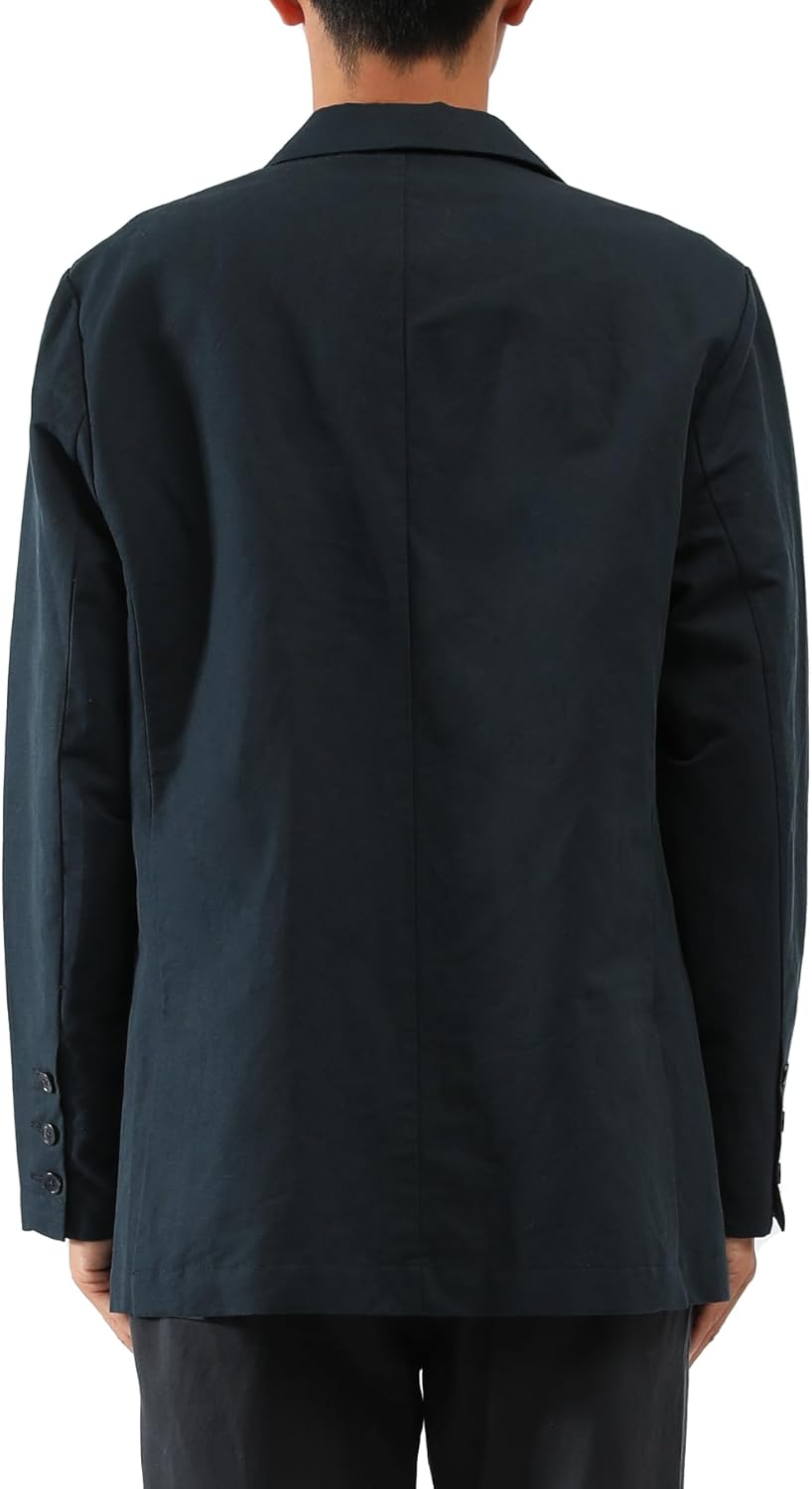Blazer for Men Lightweight Linen Cotton Regular Fit Sport Coat One Button Casual Business Wedding Jacket - Image 5