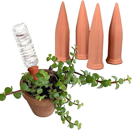 Amazon Co Jp Towards 自動水やり器 4本セット 陶器 景観デザイン ペットボトル対応 水やり 植物 留守中 簡単 挿すだけ 鉢植え プランター Diy 工具 ガーデン