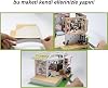 Cat Themed Miniature Cafe Making Set – LED Illuminated Wooden DIY Model – Decorative Model Kit – DIY Gift Set