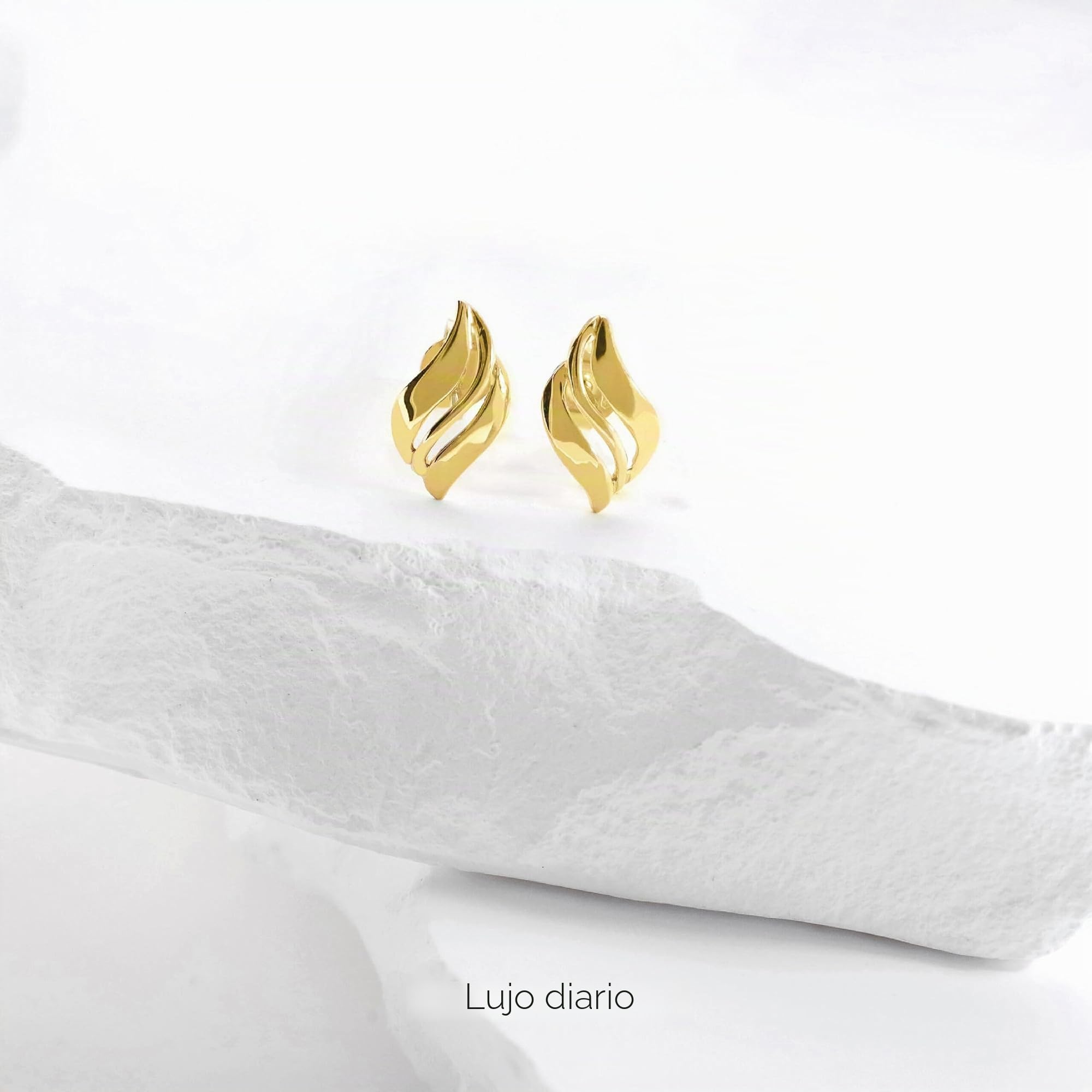 Lucchetta - Pendientes Oro amarillo de 14 quilates para Mujer