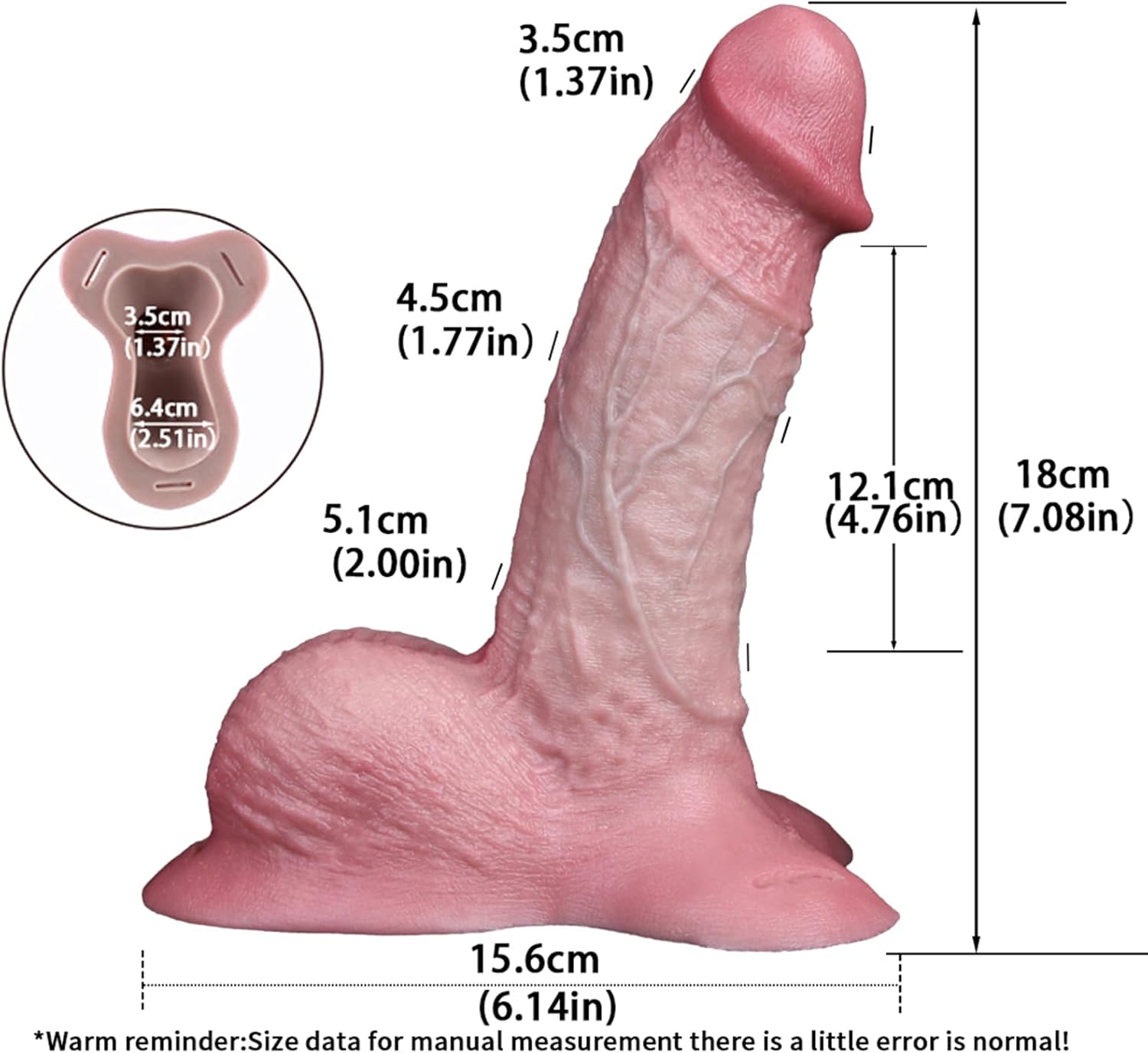 4 Sizes of Silicone Strapless Dildo Panty Hollow Penis Sleeve, Male Cock Cover Adult Sex Toy for Men - L