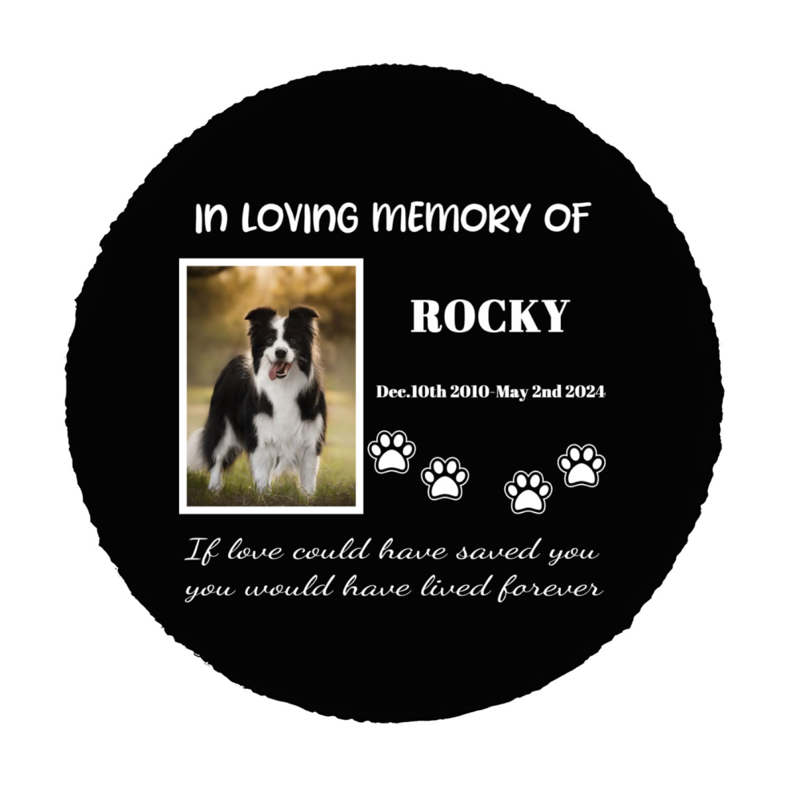Custom Dog Memorial Stone Sympathy Memory Gifts For Loss Of Dog Cat Pet — image 1
