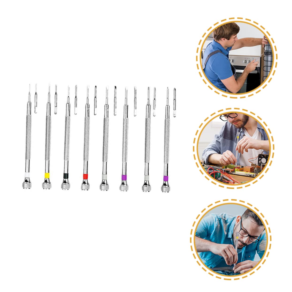 POPETPOP Set Cacciaviti Strumenti Riparazione Professionali Antiscivolo per Lavori Domestici e Professionali Cacciaviti Magnetici Resistente Comodi e Pratici