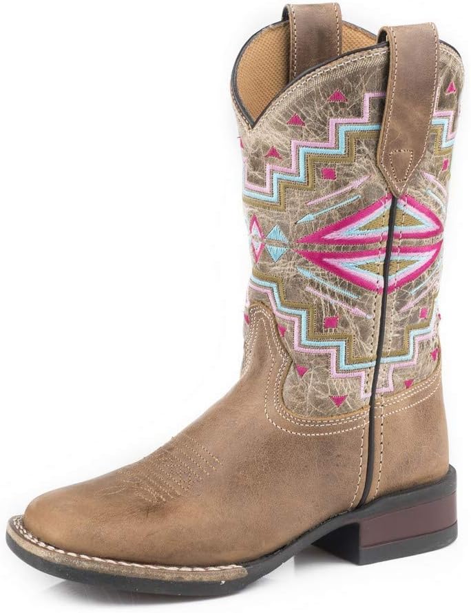Roper Little Kids Monterey Aztec Boot, Brown, 9