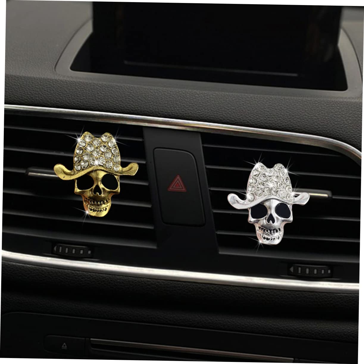 SOLUSTRE 8pezzi Clip Per Auto Con Design Teschio Decorazione Per Bocchetta Aria Profumatore Per Interni Auto Accessori Di Halloween Per Amici e Famiglia
