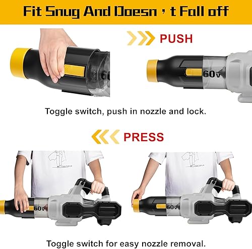 Vista 2 de Boquilla de ventilación Uniqwamo compatible para soplador de hojas Dewalt 60V MAX (Compatible para DCBL772X1 DCBL772B DCMBA572N), boquilla de secado