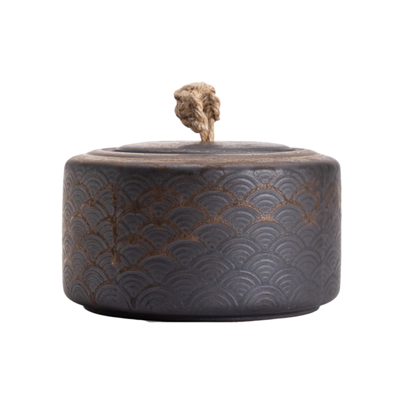 XYUERU Ceramic Storage Jars with Lid, Japanese Style Vintage Porcelain Tea Box Vintage Traditional Ceramic Loose Tea Caddy Sealed for Household Storage Tea, Sugar