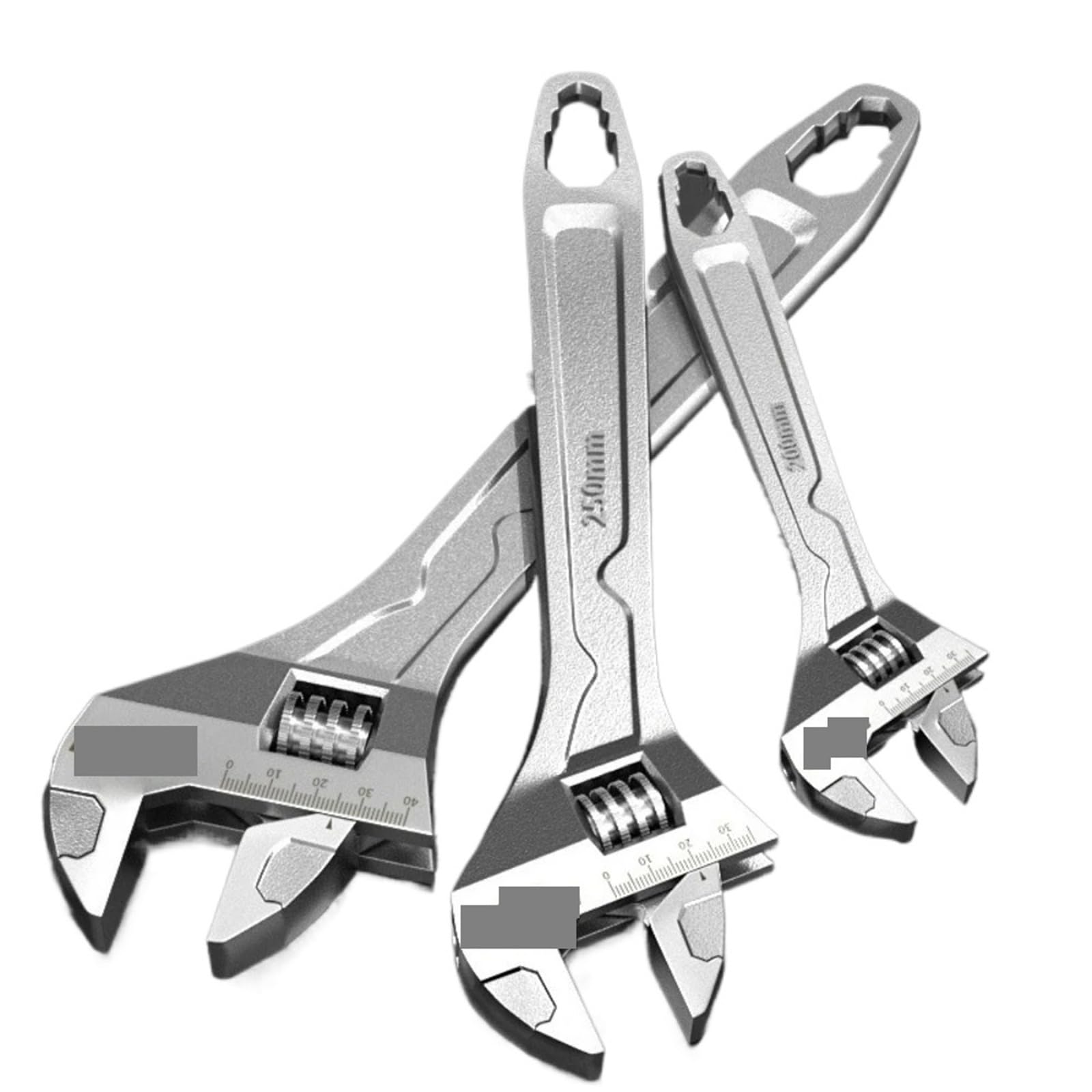 Llave Ajustable Llave ajustable de gran apertura con mango largo, llave Universal de acero, herramientas de reparación manual for taller mecánico(12inch wrench)