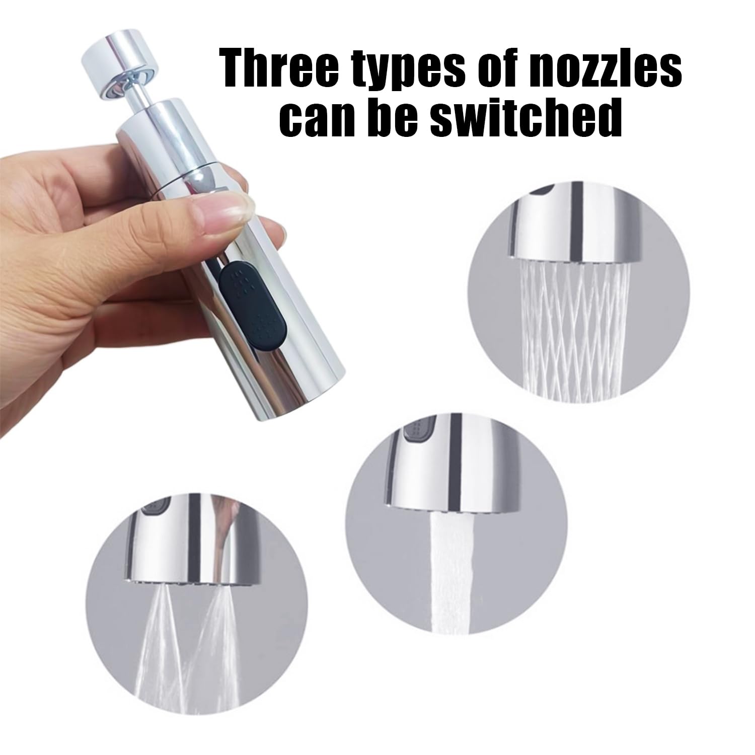 1 prolunga per rubinetto, con 1 set di adattatori, testa spruzzatore per rubinetto, adattatore per rubinetto, paraspruzzi per rubinetto, accessori per rubinetto, accessori rotanti, adatto per