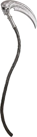 Grim Reaper Scythe Costume Accessory, 60 Inches Tall, Molded Plastic