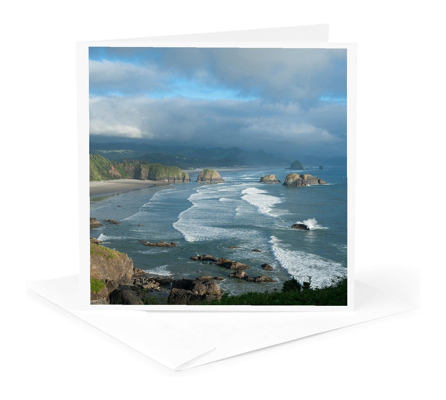 3dRose Greeting Cards - The Oregon coast and Cannon Beach from Ecola State Park, Oregon. - 12 Pack - Beaches - Image 5