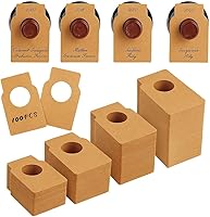 HiveCraft 100 Pack Kraft Wine Bottle Tags - Hanging Cellar Labels for Bottle Necks, Double-Sided Writable Tags for Wine Racks, Champagne, Homebrew