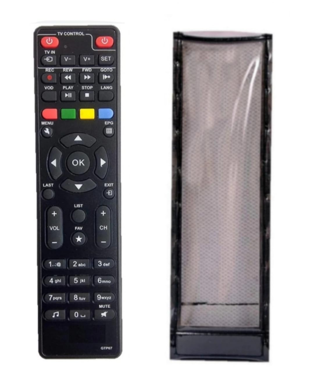 Remote Cover Compatible with GTPL HD Set Top Box C-22 New TvR-114 (No Voice Command) - Check All Images Before Purchase